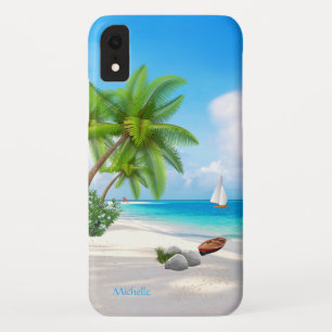Case-Mate iPhone Case Coque: Plage des Caraïbes avec nom