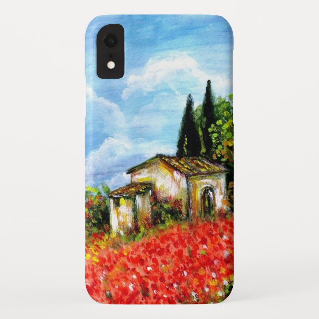 Coques Case-Mate iPhone COQUELICOTS EN TOUSCANIE / Paysage avec champs de  (Dos)