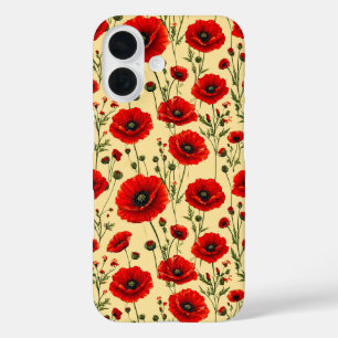Coque Pour iPhone 16 Coquelicots Esthétique florale Idées cadeaux pour 