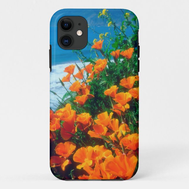 Coques Case-Mate iPhone Coquelicots le long de la côte Pacifique près de B (Dos)