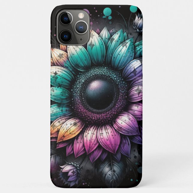 Coques Case-Mate iPhone Coques iphone Rainbow Sunflowers (Dos)