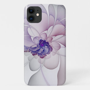 Coque Case-Mate Pour iPhone Coquette Abstraite de fleurs pourpres