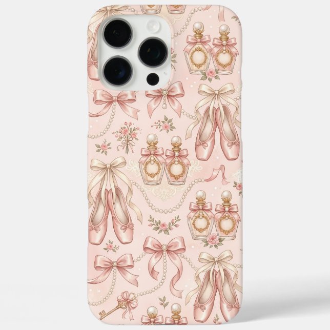 Coques Case-Mate iPhone Coquette Ballet Saluts et Parfum Rose Esthétique (Verso)