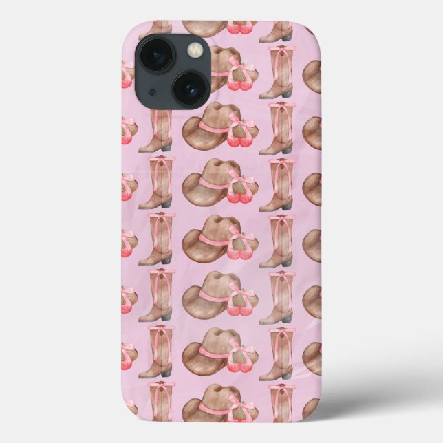 Coques Case-Mate iPhone Coquette Casquette et bottes roses (Verso)