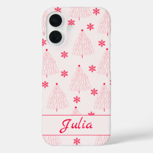 Coque Pour iPhone 16 Coquette feu rose sapin
