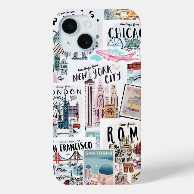 Coques Case-Mate iPhone Coquette Girl Preppy Collage, Dossier téléphonique (Verso)