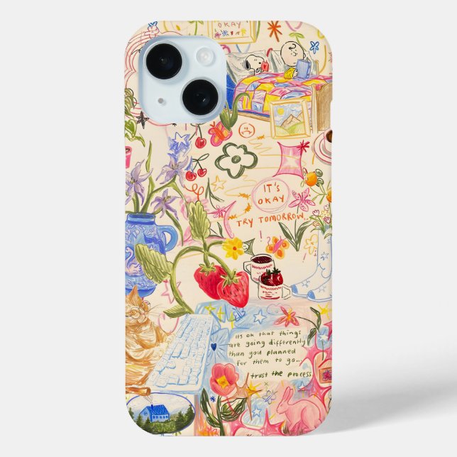 Coques Case-Mate iPhone Coquette Girl Preppy Collage, Dossier téléphonique (Verso)