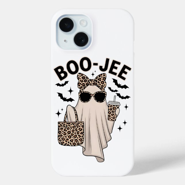 Coques Case-Mate iPhone Coquette Leopard Ghost Café Boo-JEE Halloween Bo (Verso)