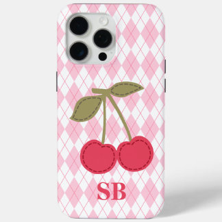 Coque Case-Mate iPhone Coquette Monogramme rose Jacquard rose cerise