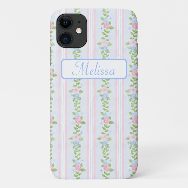 Coques Case-Mate iPhone Coquette personnalisée Preppy Floral (Dos)