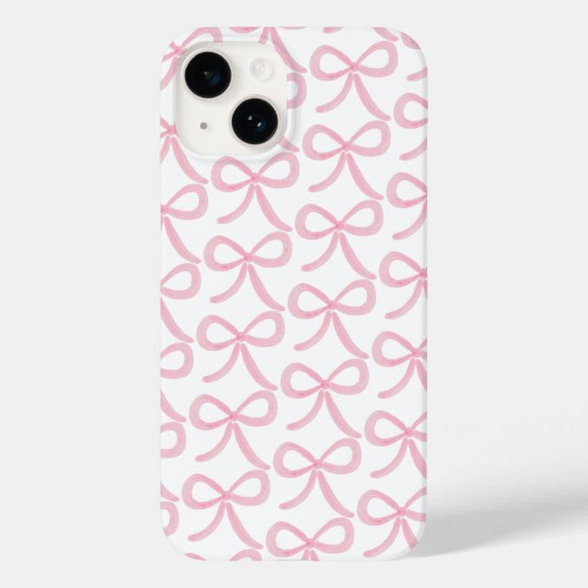 Coques Case-Mate iPhone Coquette Preppy Pink Bows (Verso)