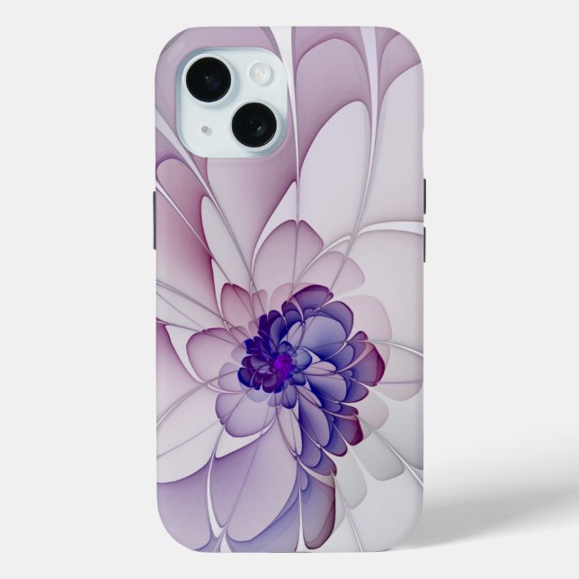 Coques Case-Mate iPhone Coquette Purple Abstrait Floral (Verso)