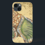 Etui iPhone Case-Mate Coquillage Brown et vert<br><div class="desc">Si vous ne pouvez pas vous rendre à la plage aujourd'hui,  obtenez cette image de style classique de ce coquillage vert et marron unique aujourd'hui! Ce coquillage au bord de l'océan est entouré de sable chaud dans ce tableau et serait parfait pour tous les produits nautiques.</div>