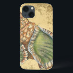Etui iPhone Case-Mate Coquillage Brown et vert<br><div class="desc">Si vous ne pouvez pas vous rendre à la plage aujourd'hui,  obtenez cette image de style classique de ce coquillage vert et marron unique aujourd'hui! Ce coquillage au bord de l'océan est entouré de sable chaud dans ce tableau et serait parfait pour tous les produits nautiques.</div>