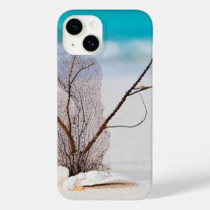 Coque Case-Mate iPhone Coquillages blancs sur une plage tropicale