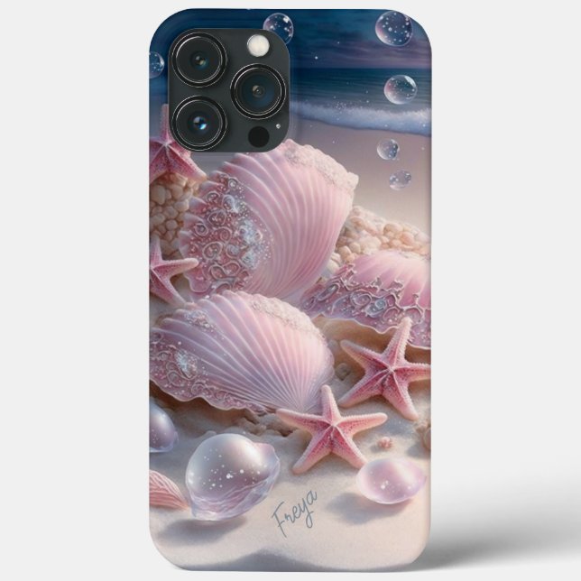 Coques Case-Mate iPhone Coquillages de plage tendance moderne fille person (Verso)