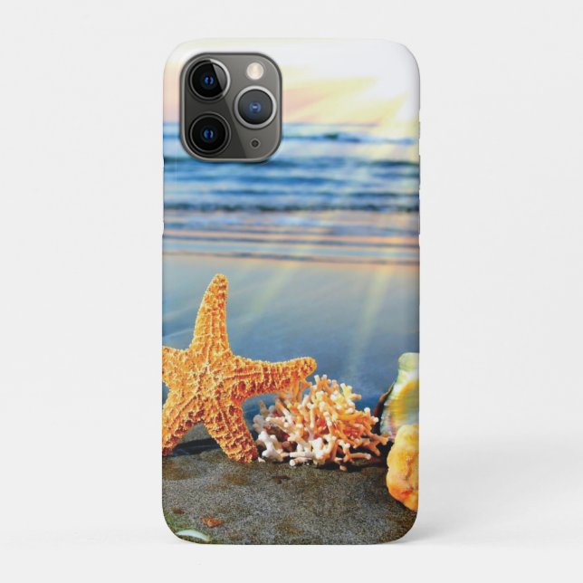 Coques Case-Mate iPhone Coquillages marins et étoiles de mer sur la plage (Dos)