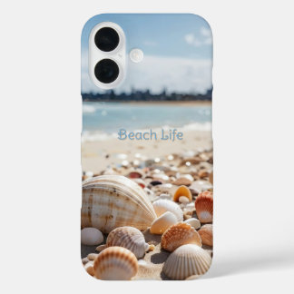 Coque Pour iPhone 16 Coquillages marins sur la plage