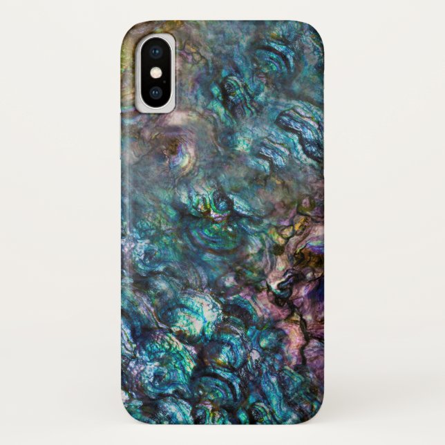 Coques Case-Mate iPhone Coquille de l'ormeau arc-en-ciel iridescent (Dos)