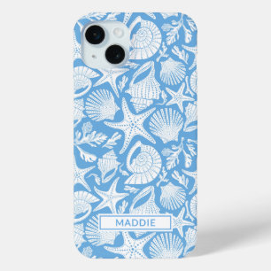 Coque Case-Mate iPhone Coquilles Bleues Personnalisées