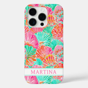 Coque iPhone 16 Pro Coquilles Colorées Monogrammées