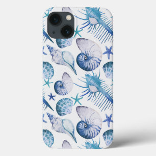 iPhone 13 Coque Coquilles d'aquarelle