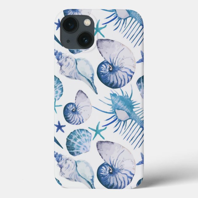 Coques Case-Mate iPhone Coquilles d'aquarelle (Verso)