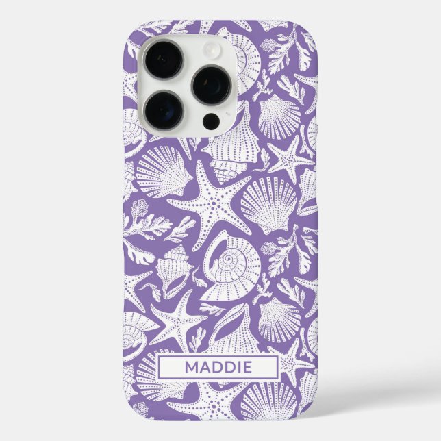 Coques Case-Mate iPhone Coquilles Violettes Personnalisées (Verso)