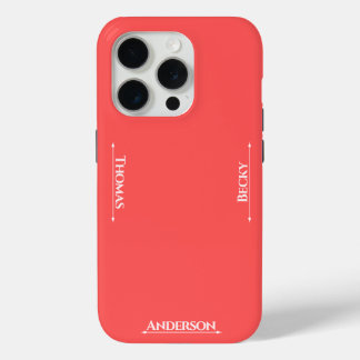 Coque Case-Mate iPhone Corail à deux tons Rouge Rose Blanc Trois Textes