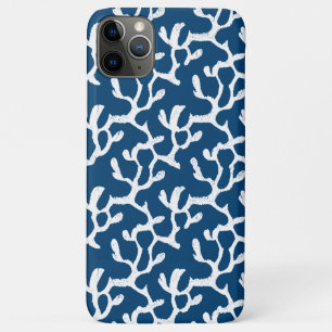 Case-Mate iPhone Case Corail Abstrait bleu et blanc Motif répétitif