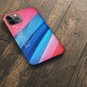 Case-Mate iPhone Case Corail bleu vague géométrique
