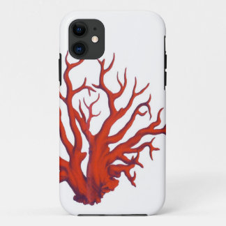 Coque Case-Mate iPhone CORAIL du FEU sur la couverture blanche de