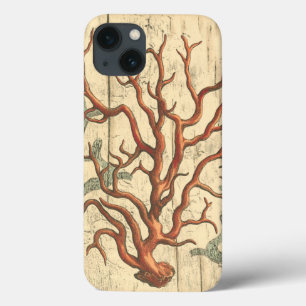 Coque Case-Mate iPhone Corail en bois et petit