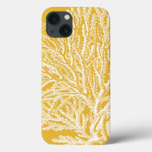 iPhone 13 Coque Corail jaune et blanc