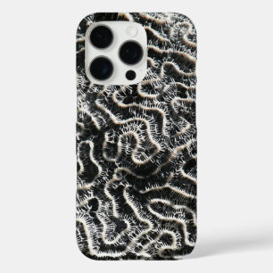 Coques iPhone 16 Pro Corail noir et blanc II Abstrait Nature Photo