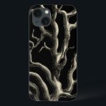 Etui iPhone 13 Corail noir et tan<br><div class="desc">Allez sous l'eau pour explorer la mer avec toutes ces différentes créatures marines et voir tous les coraux bronzés. Cette oeuvre d'art vintage s'ajoute à merveille à tous les amoureux de la mer avec un arrière - plan noir. Obtenez votre impression artistique dès aujourd'hui sur votre produit.</div>