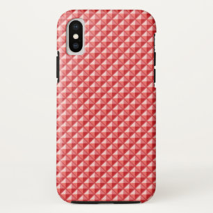 Case-Mate iPhone Case Corail rose, look émail, grille cloutée