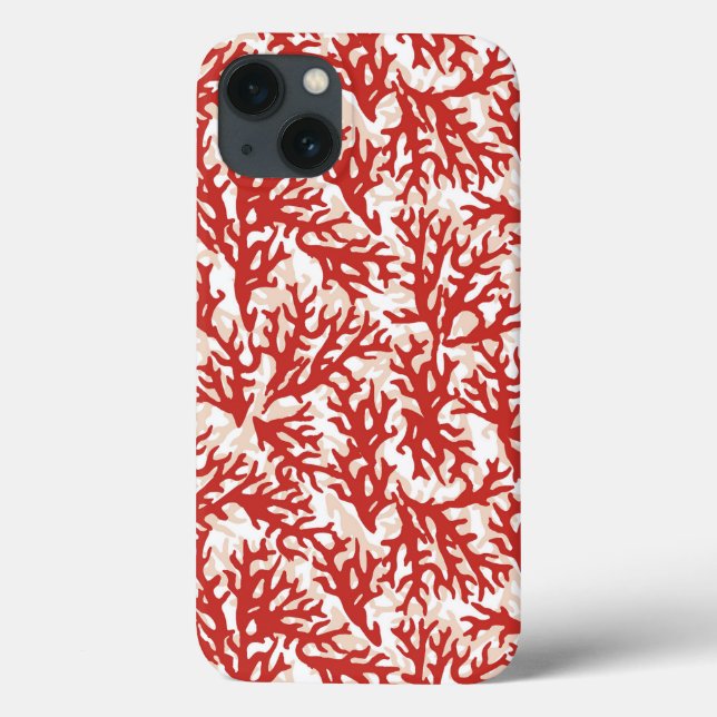 Coques Case-Mate iPhone Corail rouge Motif 2 (Verso)