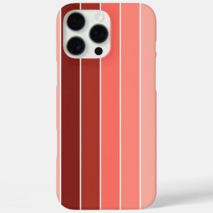 Coque iPhone 16 Pro Max Corail rouge rose rayures