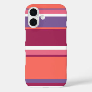 Coque Pour iPhone 16 Corail vivant, rouge et violet