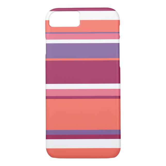 Coques Case-Mate iPhone Corail vivant, rouge et violet (Dos)