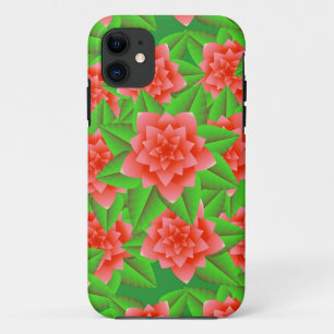 Case-Mate iPhone Case Coral Orange Camellias et Feuilles verts
