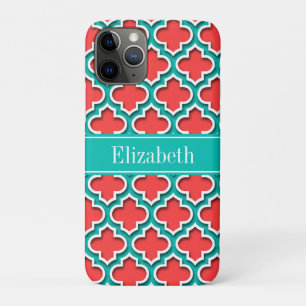 Case-Mate iPhone Case Coral Rouge, Marocain Turquoise #5DS Nom Turquoise