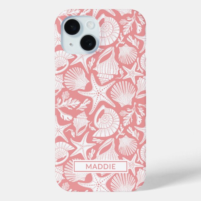 Coques Case-Mate iPhone Coral Shells Personalized (Verso)