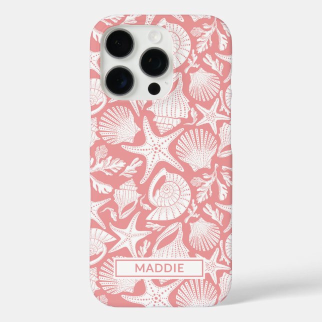 Coques Case-Mate iPhone Coral Shells Personalized (Verso)
