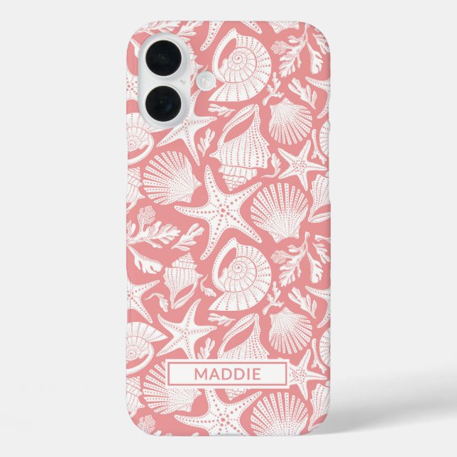 Coques Case-Mate iPhone Coral Shells Personalized (Verso)
