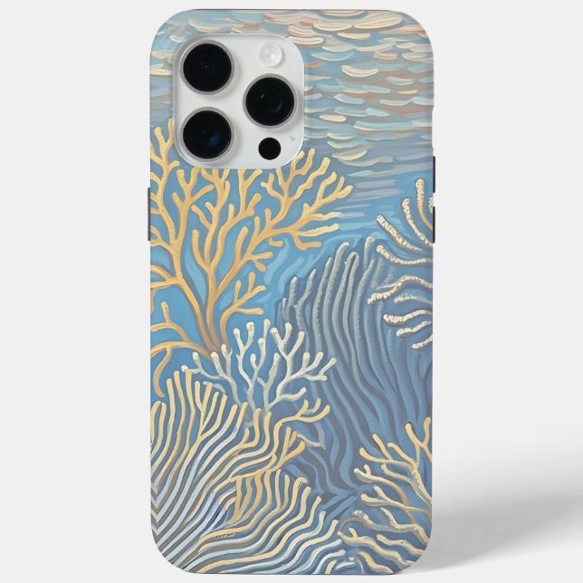 Coques Case-Mate iPhone Coraux Dorés de l'Océan Profond (Verso)