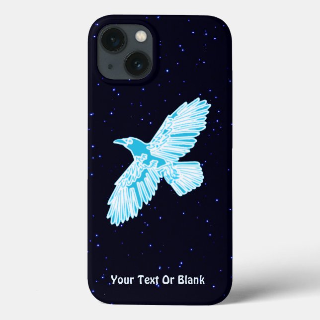 Coques Case-Mate iPhone Corbeau bleu sur étoiles (Verso)