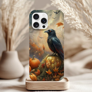 Coque Case-Mate iPhone Corbeau d'automne gothique - Witchy Citrouille For