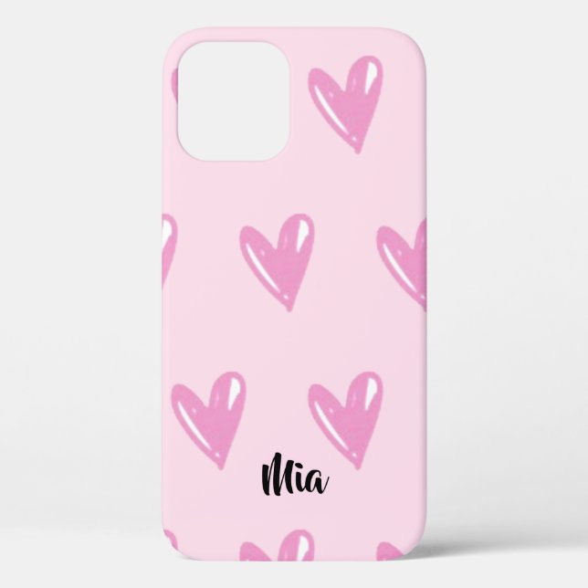 Coques Case-Mate iPhone Coréen K-pop Black Pink Heart (Verso)